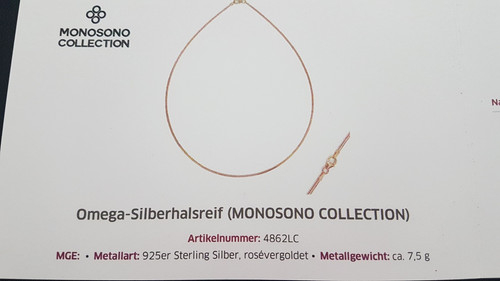 Omega silberhalsreif kette 925 - silberhalsreif,